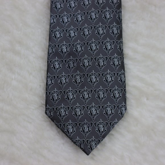 Gucci Gray Patterned Silk Tie - Picture 1 of 7